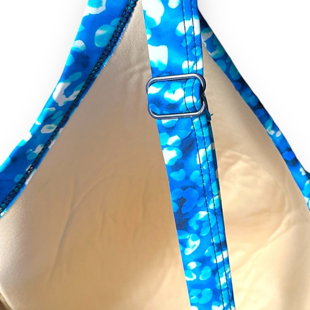 Swim365 Blue Criss Cross Tankini Top, 46DDD - Picture 5 of 10